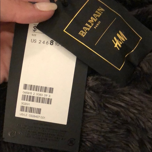 BALMAIN H&M Blazer Jacket in White Cream Size 8 - Picture 7 of 8